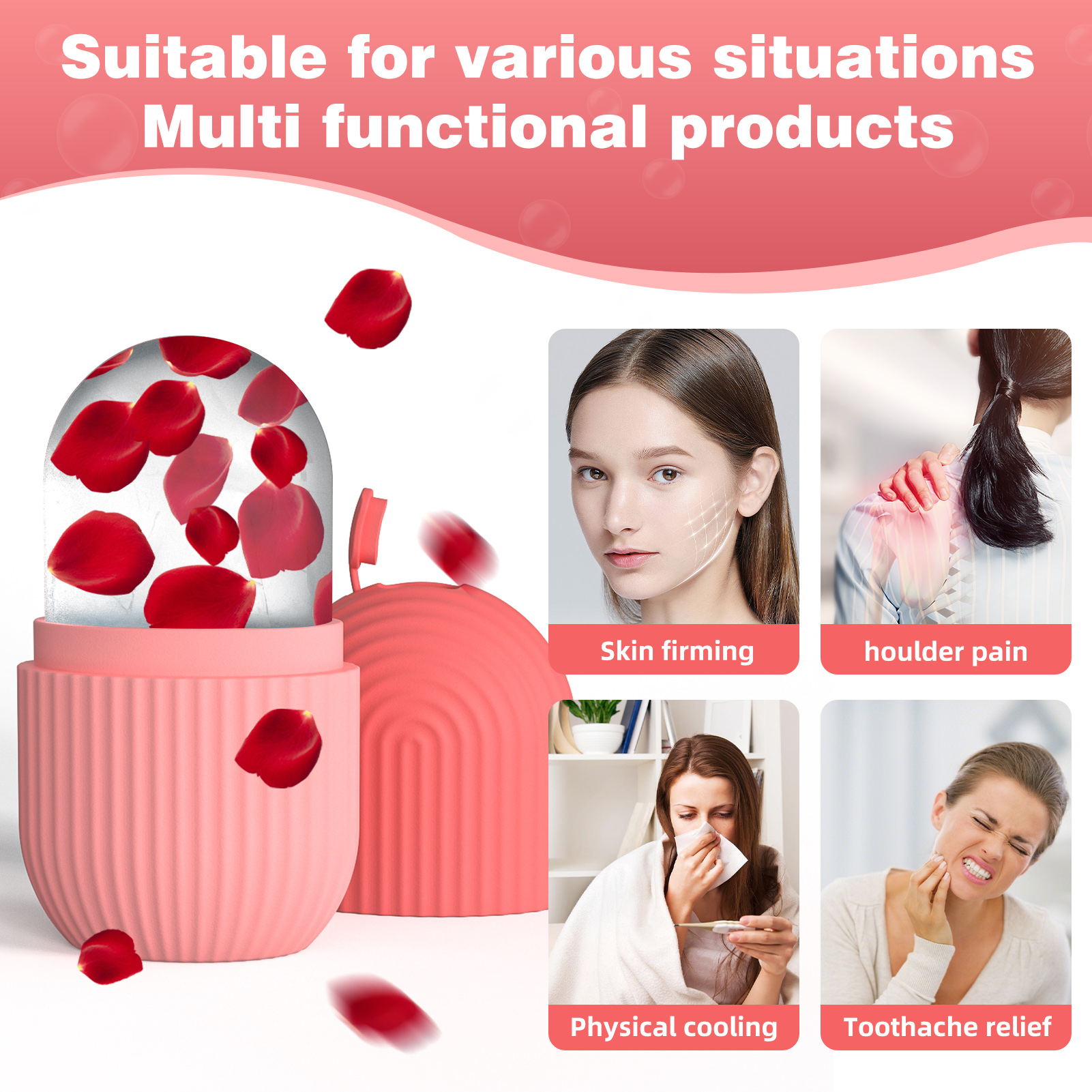 1pc silicone face ice cube mol - Luxury Skincare Gift Set recension och pris