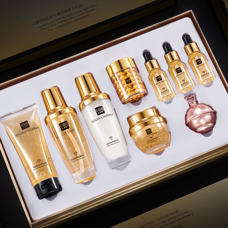 Women 24K Gold Skin Care Set 9 - Luxury Skincare Kit recension och pris