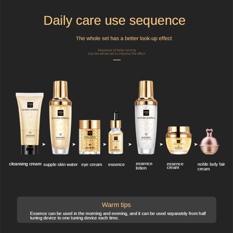 Women 24K Gold Skin Care Set 9 - Luxury Skincare Kit recension och pris