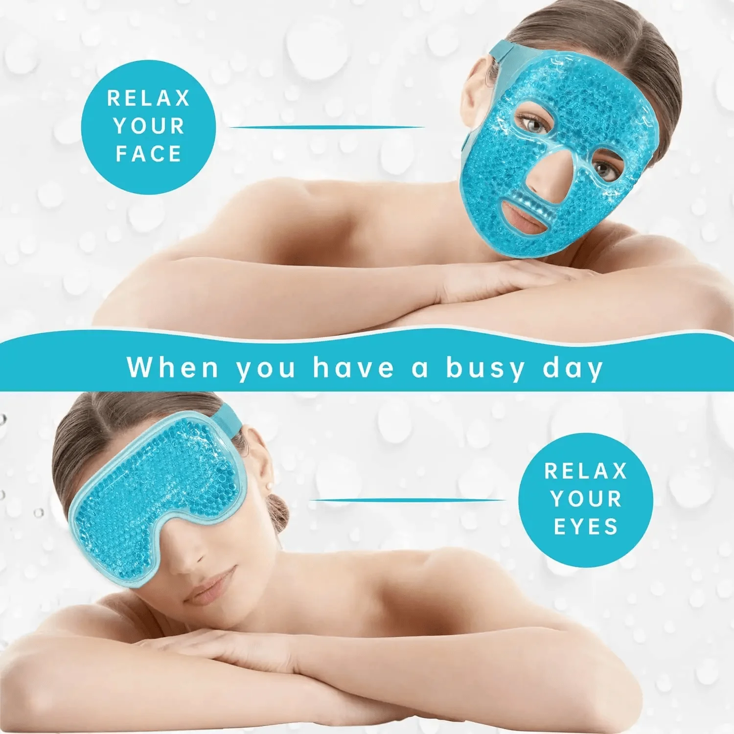 Gel Cooling Ice Face Eye Mask  - Luxury Skincare Gift Set recension och pris