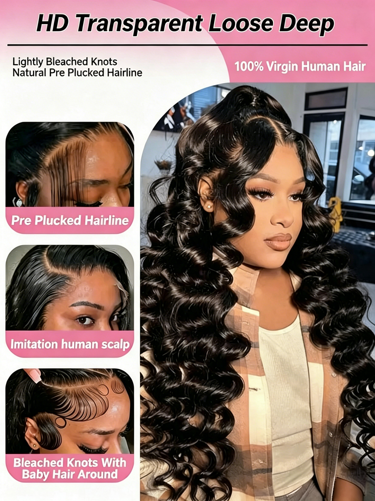 13x6 HD Loose Deep Wave Lace F - High Luxury Skincare recension och pris