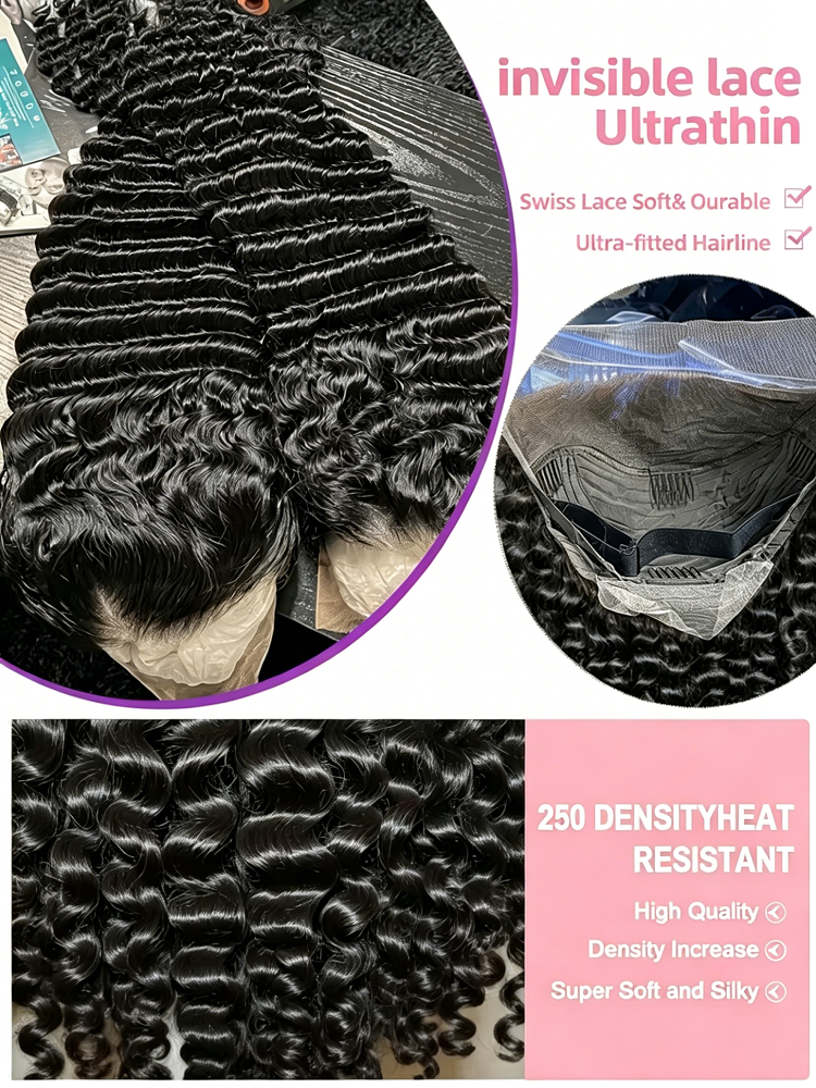 13x6 HD Loose Deep Wave Lace F - High Luxury Skincare recension och pris
